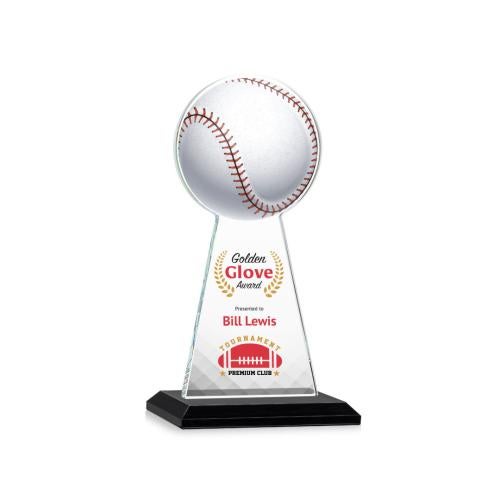 Recognition Awards - Crystal Awards - Edenwood Baseball VividPrint™ Award - Black