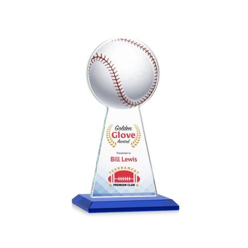 Recognition Awards - Crystal Awards - Edenwood Baseball VividPrint™ Award - Blue