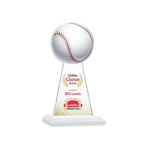 Recognition Awards - Crystal Awards - Edenwood Baseball VividPrint™ Award - White