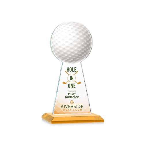 Recognition Awards - Crystal Awards - Edenwood Golf VividPrint™ Award - Amber