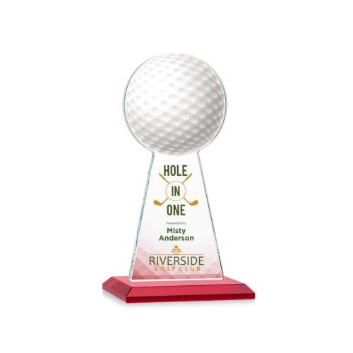 Recognition Awards - Crystal Awards - Edenwood Golf VividPrint™ Award - Red