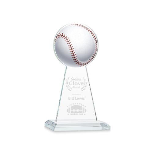 Recognition Awards - Crystal Awards - Edenwood Baseball VividPrint/Etch Award - Clear