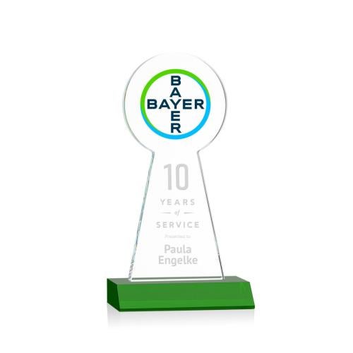 Recognition Awards - Crystal Awards - Laidlaw VividPrint™/Etch Award - Green