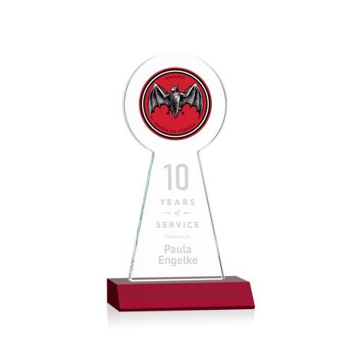 Recognition Awards - Crystal Awards - Laidlaw VividPrint™/Etch Award - Red