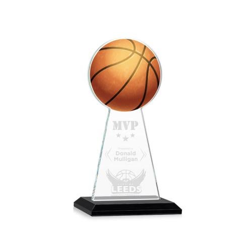 Recognition Awards - Crystal Awards - Edenwood Basketball Award - Black