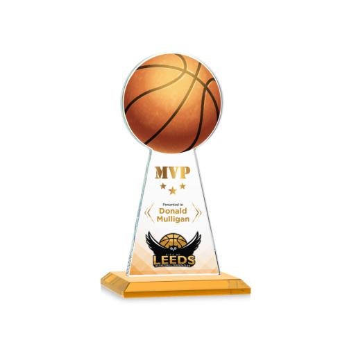 Recognition Awards - Crystal Awards - Edenwood Basketball VividPrint™ Award - Amber