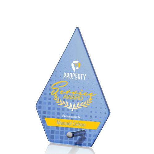 Recognition Awards - Glass Awards - Atchison Blue Diamond VividPrint&trade; Award - Silver