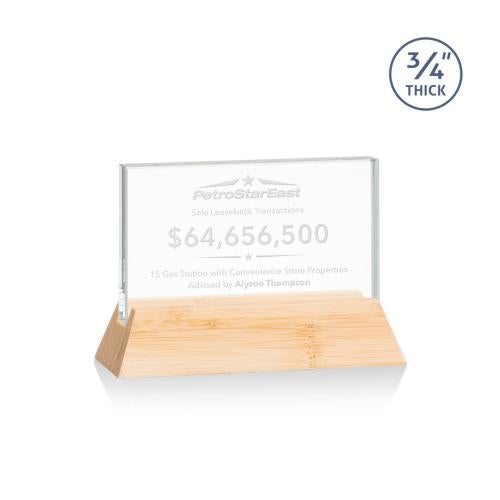 Recognition Awards - Crystal Awards - Walkerton Award - Starfire/Bamboo (Horiz)