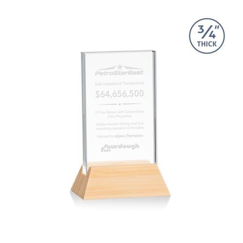 Recognition Awards - Crystal Awards - Walkerton Award - Starfire/Bamboo (Vert)