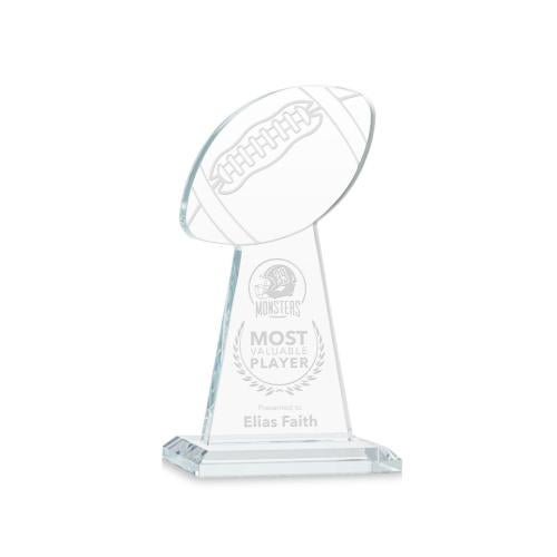Recognition Awards - Crystal Awards - Edenwood Football Award - Clear