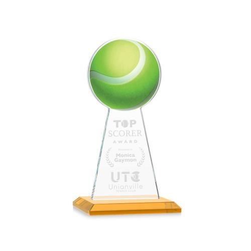 Recognition Awards - Crystal Awards - Edenwood Tennis Award - Amber