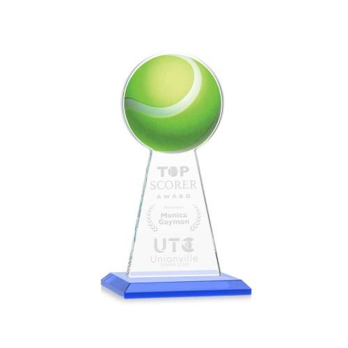 Recognition Awards - Crystal Awards - Edenwood Tennis Award - Sky Blue