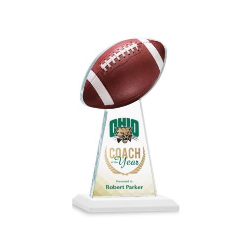 Recognition Awards - Crystal Awards - Edenwood Football VividPrint™ Award - White
