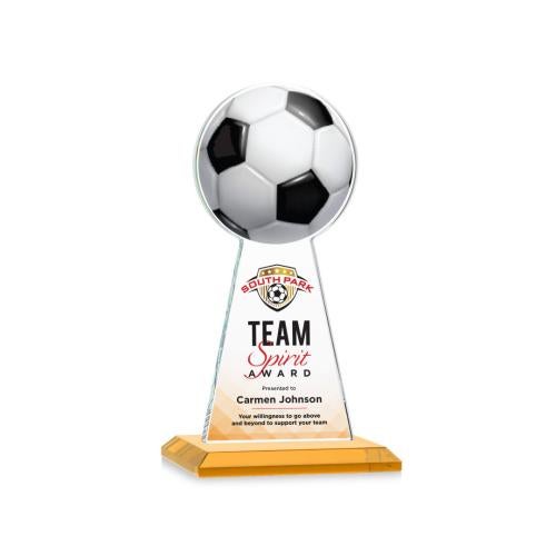 Recognition Awards - Crystal Awards - Edenwood Soccer VividPrint™ Award - Amber