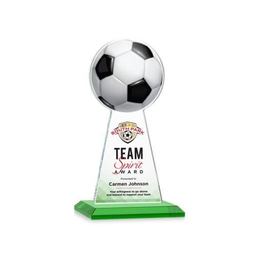 Recognition Awards - Crystal Awards - Edenwood Soccer VividPrint™ Award - Green