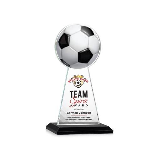 Recognition Awards - Crystal Awards - Edenwood Soccer VividPrint™ Award - Black