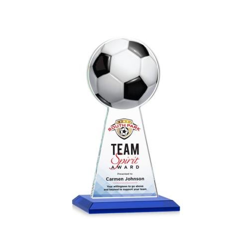 Recognition Awards - Crystal Awards - Edenwood Soccer VividPrint™ Award - Blue