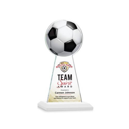 Recognition Awards - Crystal Awards - Edenwood Soccer VividPrint™ Award - White