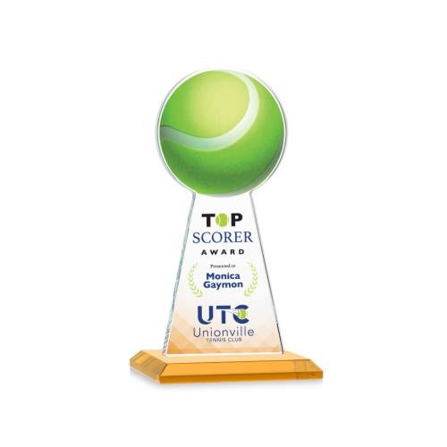 Recognition Awards - Crystal Awards - Edenwood Tennis VividPrint™ Award - Amber