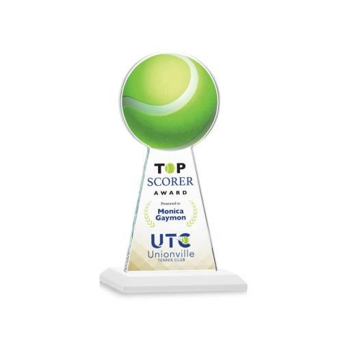 Recognition Awards - Crystal Awards - Edenwood Tennis VividPrint™ Award - White