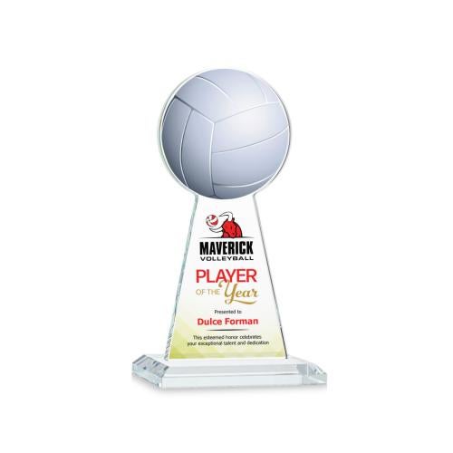 Recognition Awards - Crystal Awards - Edenwood Volleyball VividPrint™ Award - Clear