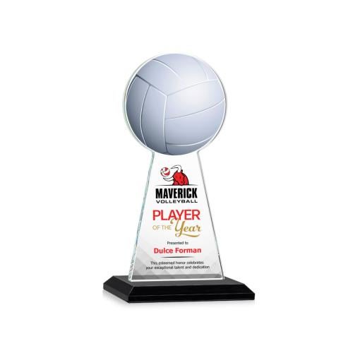 Recognition Awards - Crystal Awards - Edenwood Volleyball VividPrint™ Award - Black