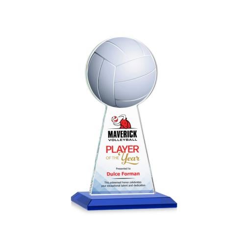 Recognition Awards - Crystal Awards - Edenwood Volleyball VividPrint™ Award - Blue