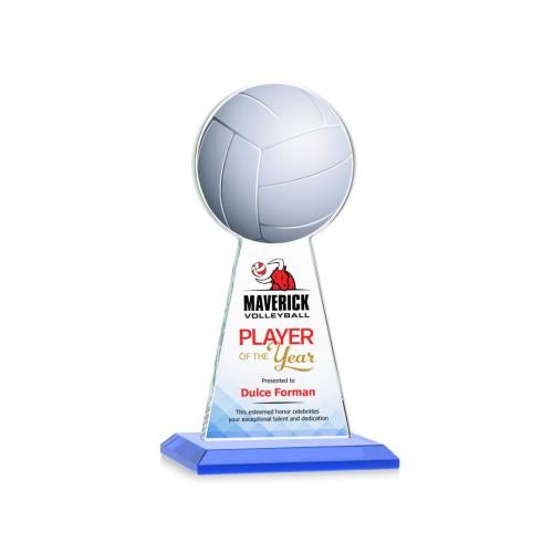 Recognition Awards - Crystal Awards - Edenwood Volleyball VividPrint™ Award - Sky Blue