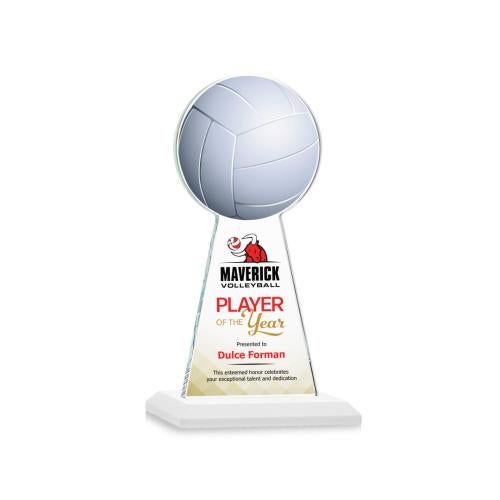 Recognition Awards - Crystal Awards - Edenwood Volleyball VividPrint™ Award - White
