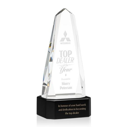 Recognition Awards - Crystal Awards - Geneva Award on Base - Black