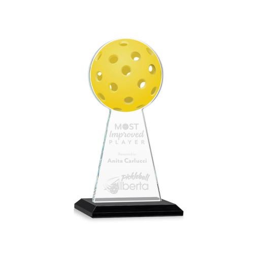 Recognition Awards - Crystal Awards - Edenwood Pickleball Award - Black