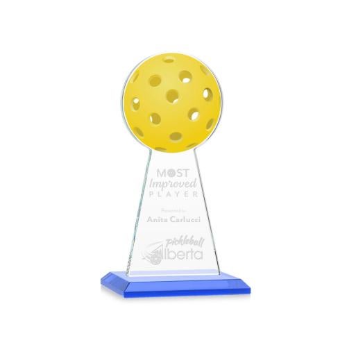 Recognition Awards - Crystal Awards - Edenwood Pickleball Award - Sky Blue
