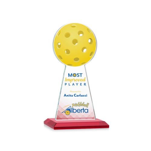 Recognition Awards - Crystal Awards - Edenwood Pickleball VividPrint™ Award - Red