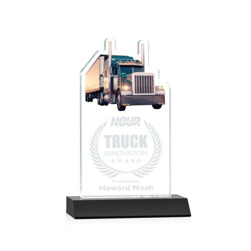 Recognition Awards - Crystal Awards - Longhaul VividPrint™/Etch Award - Black