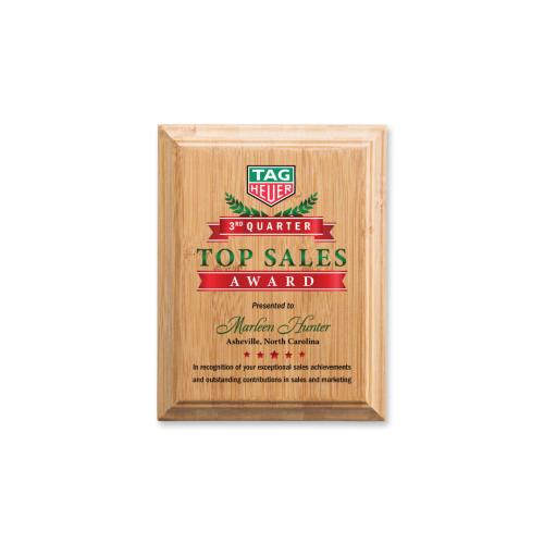 Recognition Awards - Sustainable Awards - Bamboo VividPrint™ Plaque