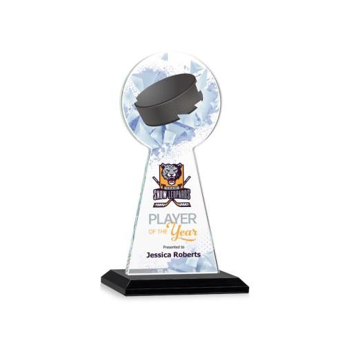 Recognition Awards - Crystal Awards - Edenwood Hockey VividPrint&trade; Award - Black
