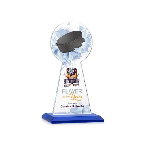 Recognition Awards - Crystal Awards - Edenwood Hockey VividPrint&trade; Award - Blue