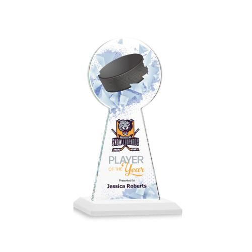 Recognition Awards - Crystal Awards - Edenwood Hockey VividPrint&trade; Award - White