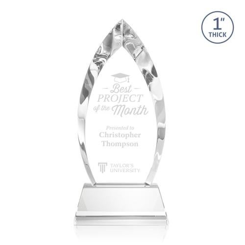 Recognition Awards - Crystal Awards - Marinello Award on Base - Clear