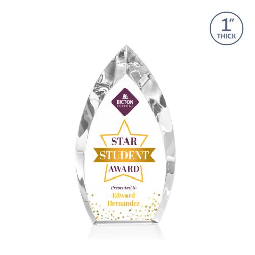 Recognition Awards - Crystal Awards - Marinello VividPrint™ Award - Clear