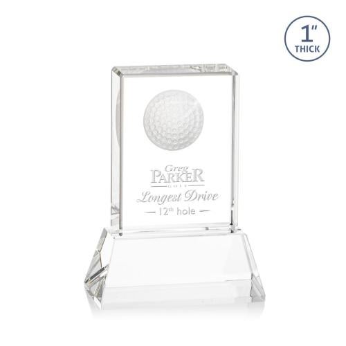 Recognition Awards - Shop by Shape - Golf Awards - Pennington Golf Award on Base - Clear
