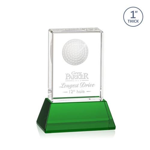 Recognition Awards - Shop by Shape - Golf Awards - Pennington Golf Award on Base - Green