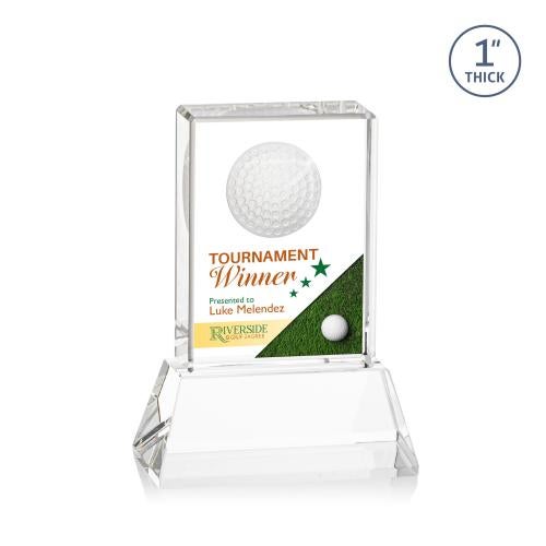 Recognition Awards - Shop by Shape - Golf Awards - Pennington Golf VividPrint&trade; Award on Base - Clear