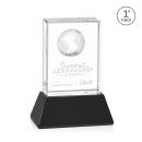 Ambassador Globe Award on Base - Black