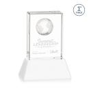 Ambassador Globe Award on Base - White