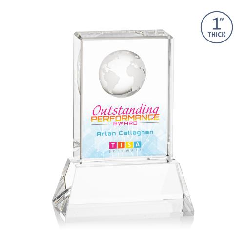 Recognition Awards - Crystal Awards - Ambassador VividPrint&trade; Award on Base - Clear