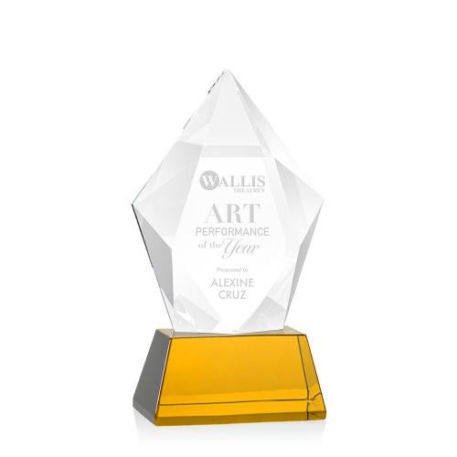 Recognition Awards - Crystal Awards - Devron Award on Base - Amber