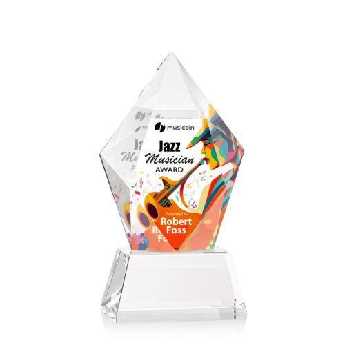 Recognition Awards - Crystal Awards - Devron VividPrint™ Award on Base - Clear