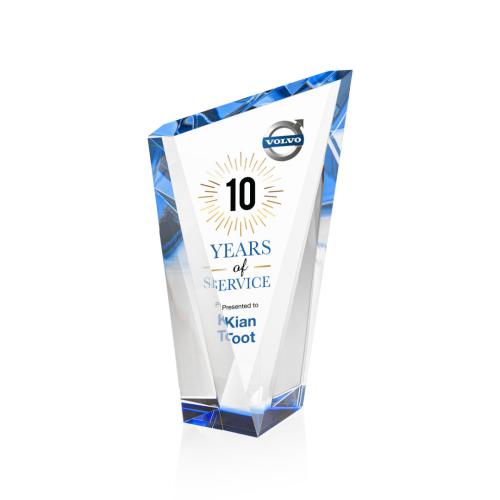 Recognition Awards - Crystal Awards - Plymouth VividPrint™ Award - Blue