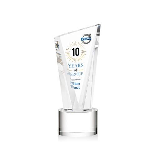 Recognition Awards - Crystal Awards - Plymouth VividPrint™ Award on Marvel Base - Clear